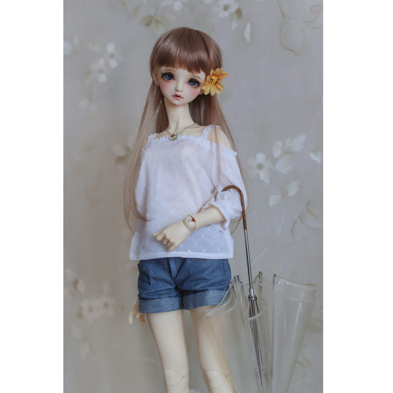 1/3 BJD Smart Doll Clothes Jeans Trousers for Dollfie DOD SD DD Bare Cuffed Shorts Casual Outfit