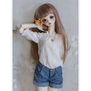 1/3 BJD Smart Doll Clothes Jeans Trousers for Dollfie DOD SD DD Bare Cuffed Shorts Casual Outfit