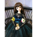 1/3 Ball Joint Doll 9-10inch BJD Full Wig Brown Hair for DOD LUTS DZ Volks Doll Hairpiece Supplies Accessory