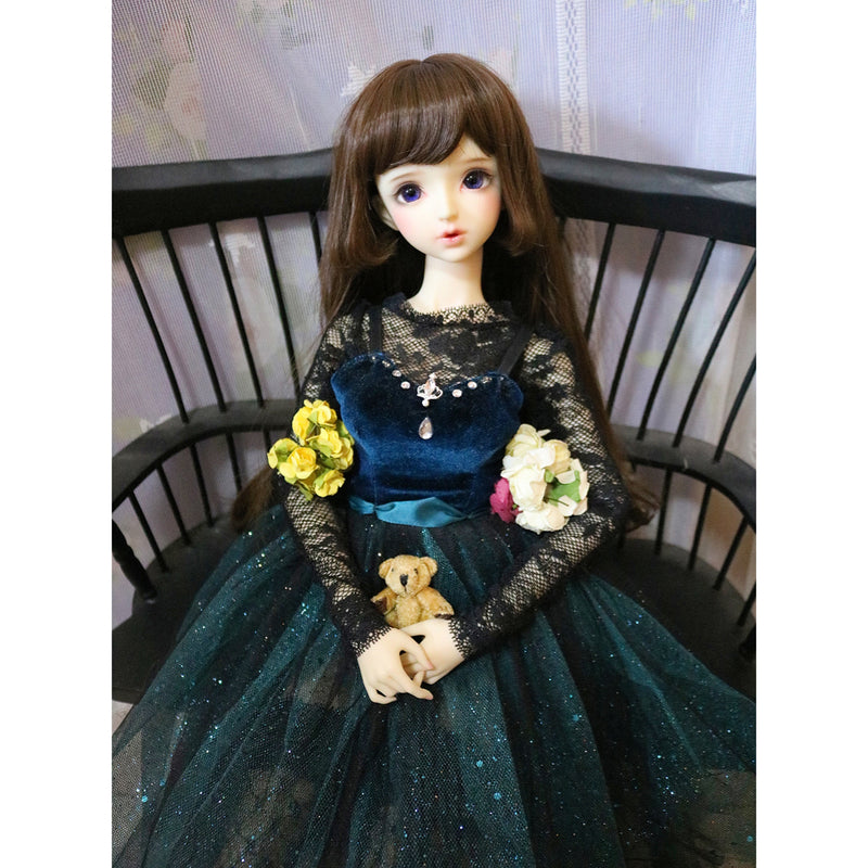 1/3 Ball Joint Doll 9-10inch BJD Full Wig Brown Hair for DOD LUTS DZ Volks Doll Hairpiece Supplies Accessory