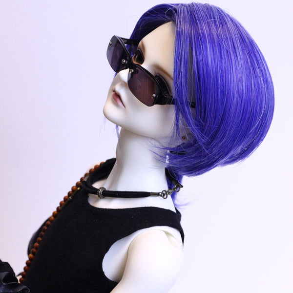 1/3 Male BJD Blue Medium Straight Hair Wig for Normal 70cm Uncle Dolls DIY Accessories