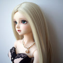 BJD Doll Straight Wig 9-10 inch 22-24cm for 1/3 DOD SD DZ Dollfie Flaxen Hair DIY Accessories