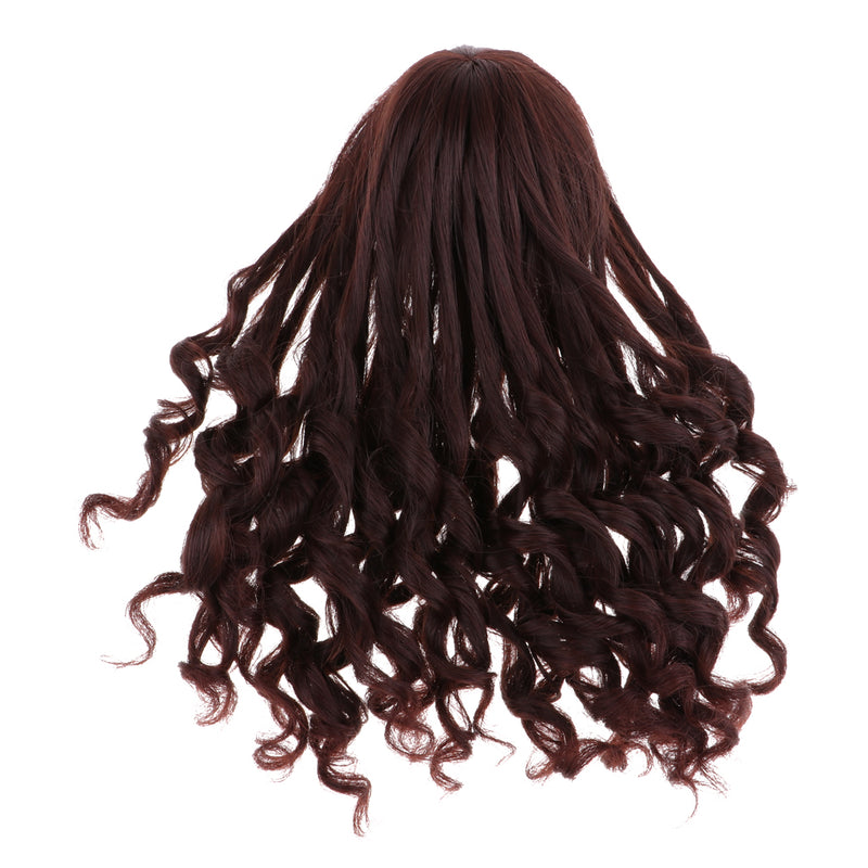 1/3 BJD Dolls Long Curly Wig Coffee Hair for Dollfie DOD LUTS DZ SD DIY Making Supplies
