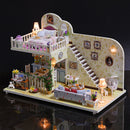 Diy Miniature Dollhouse Model 3D Puzzles Assembly Kit - Amsterdam Village Themed