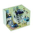 Diy Miniature Dollhouse Model 3D Puzzles Assembly Kit - Dark Blue Dream Themed