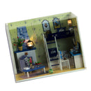 Diy Miniature Dollhouse Model 3D Puzzles Assembly Kit - Dark Blue Dream Themed