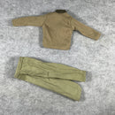 Doll Long Sleeve Army Military Suit for 1/6 Soldier Doll Clothes Accessory Light Yellow