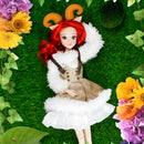 Delicate Handmade 30cm 14 Joints BJD Vinyl Aries Constellation Doll Dress in Lace Skirt Clothes