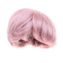 Trendy Short Straight Wig Hairpiece for 1/6 Uncle Doll DIY Making Accessory Light Pink