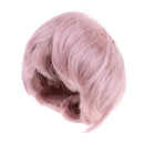 Trendy Short Straight Wig Hairpiece for 1/6 Uncle Doll DIY Making Accessory Light Pink