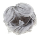 Doll Imitation Mohair Curly Wigs Hair For 1/6 BJD/ Uncle Doll Silver Grey