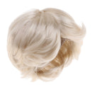 BJD Doll Full Wig 8-9 inch 18-20cm for 1/4 LUTS MSD DZ DOD Light Gold Short Curly Hair Hairpiece Supplies