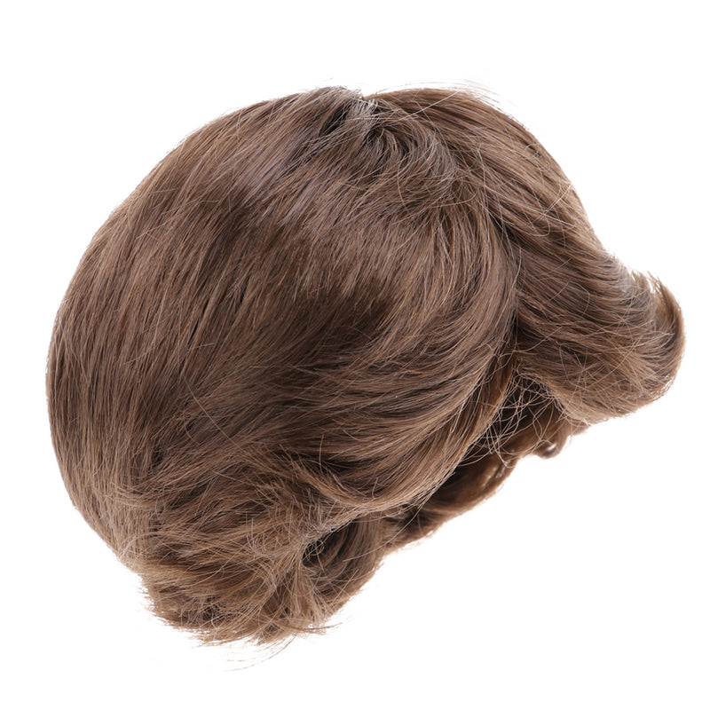 1/4 BJD Doll Short Curly Hair Brown Wig 8-9 inch 18-20cm for DOD AOD DOC Dollfie DK LATI-BLUE Accessories