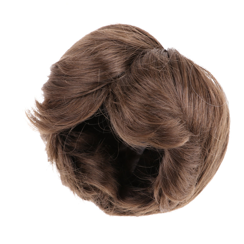 1/4 BJD Doll Short Curly Hair Brown Wig 8-9 inch 18-20cm for DOD AOD DOC Dollfie DK LATI-BLUE Accessories