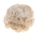 1/6 BJD Doll Full Wig Double Braided Hair 6-7inch 16-18cm for DOD LUTS AOD DOC Gold Short Curly Wig