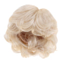 1/6 BJD Doll Full Wig Double Braided Hair 6-7inch 16-18cm for DOD LUTS AOD DOC Gold Short Curly Wig
