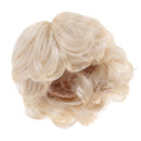 1/6 BJD Doll Full Wig Double Braided Hair 6-7inch 16-18cm for DOD LUTS AOD DOC Gold Short Curly Wig