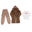 1/3 BJD Uncle Doll Clothes Sweatshirt Jacket Pants Outfit for AOD AS DOD DOI Doll Accessories Brown & White Color