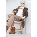 1/3 BJD Uncle Doll Clothes Sweatshirt Jacket Pants Outfit for AOD AS DOD DOI Doll Accessories Brown & White Color