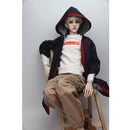 Cool 1/3 BJD Uncle Dolls Clothes Sweatshirt + Jacket +Pants Suit for SD17 SD Hound Dollfie Casual Outfit Blue