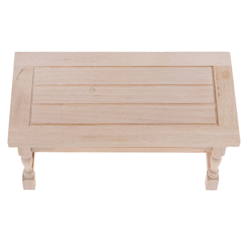1/12 Dollhouse Miniature Natural Wood End Table Coffee Table Furniture Model Living Room Decor