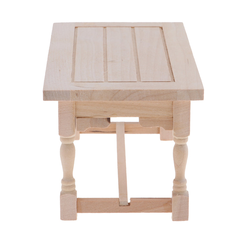 1/12 Dollhouse Miniature Natural Wood End Table Coffee Table Furniture Model Living Room Decor