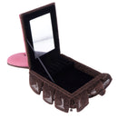 Pink Miniature Bed Jewelry Organizer Box Furniture Dollhouse Home Desk Decor