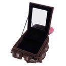 Pink Miniature Bed Jewelry Organizer Box Furniture Dollhouse Home Desk Decor