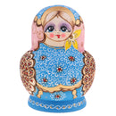 Vintage Hand Painted Wooden Russian Nesting Dolls Matryoshka Set Xmas Gift