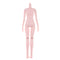1/4 BJD Female Doll Big Bust Body DIY Body Parts High Quality Plastic Toy