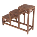 Miniature 3 Layer Bonsai Shelf Display Table for 1/12 Dolls House Furniture Life Scenes Accessories