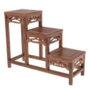 Miniature 3 Layer Bonsai Shelf Display Table for 1/12 Dolls House Furniture Life Scenes Accessories
