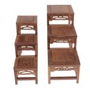 Miniature 3 Layer Bonsai Shelf Display Table for 1/12 Dolls House Furniture Life Scenes Accessories
