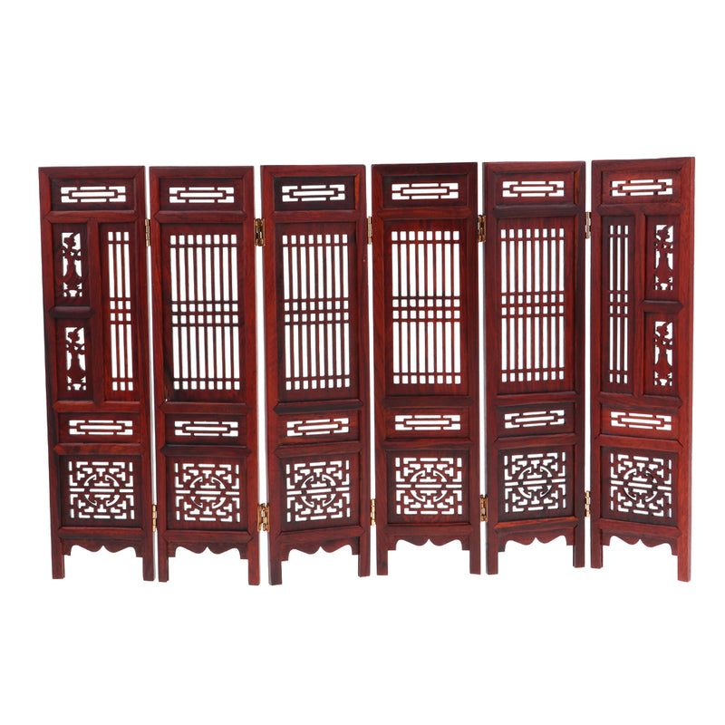 1/12 Annatto Folding Screen Furniture for Dolls House Bedroom Living Room Accessory Decor
