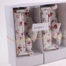 2 Set Handcrafts 1/12 Flower Double Sofa + Cushions Set Furniture for Dolls House Living Room Decoration