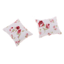 2 Set Handcrafts 1/12 Flower Double Sofa + Cushions Set Furniture for Dolls House Living Room Decoration