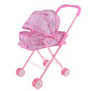Mini Plastic Baby Push Cart Pushchair Dolls Accs Kids Pretend Play Toy