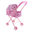 Mini Plastic Baby Push Cart Pushchair Dolls Accs Kids Pretend Play Toy