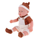 41cm Soft Vinyl High Simulation Baby Boy Doll in Suspenders & Socks Suit for Kids Gift
