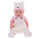 41cm Soft Vinyl High Simulation Baby Girl Doll in Suspender Skirt & Socks Suit for Kids Gift