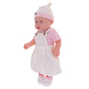 41cm Soft Vinyl High Simulation Baby Girl Doll in Suspender Skirt & Socks Suit for Kids Gift