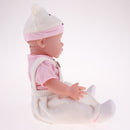 41cm Soft Vinyl High Simulation Baby Girl Doll in Suspender Skirt & Socks Suit for Kids Gift