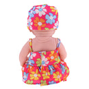 41cm Soft Vinyl High Simulation Baby Girl Doll in Flower Bikini & Hat Suit for Kids Gift