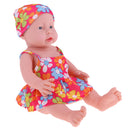 41cm Soft Vinyl High Simulation Baby Girl Doll in Flower Bikini & Hat Suit for Kids Gift