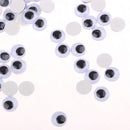 200pcs 7mm Black & White Plastic Safety Doll Toy Round Eyes for Kids DIY Accessories