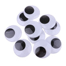 10pcs 76mm Black & White Plastic Safety Doll Toy Round Eyes for Kids DIY Accessories