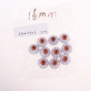 10pcs 16mm Plastic Safety Eyeballs for Kids Doll Toy Puppet Accessories DIY Crafts Brown