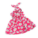 Summer Outfit One Shoulder Dress & Hair Band for 18inch American Girl Our Generation My Life Dolls Accessories Rose Red