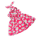 Summer Outfit One Shoulder Dress & Hair Band for 18inch American Girl Our Generation My Life Dolls Accessories Rose Red