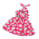 Summer Outfit One Shoulder Dress & Hair Band for 18inch American Girl Our Generation My Life Dolls Accessories Rose Red